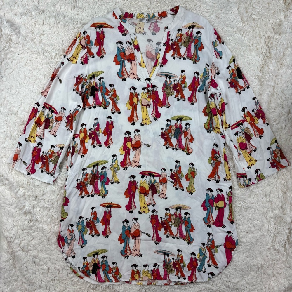 Natori Geisha Dress Asian Inspired Size L